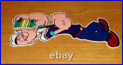 Vintage Popeye The Sailor Man +spinach 13 Metal Soda Cartoon Gasoline Oil Sign