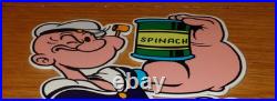 Vintage Popeye The Sailor Man +spinach 13 Metal Soda Cartoon Gasoline Oil Sign