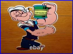 Vintage Popeye The Sailor Man +spinach 13 Metal Soda Cartoon Gasoline Oil Sign