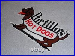 Vintage Portillo's Hot Dogs Weiner Dog Metal Portillos Fast Food Restaurant Sign