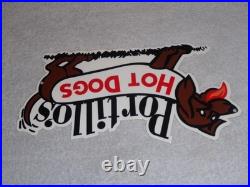 Vintage Portillo's Hot Dogs Weiner Dog Metal Portillos Fast Food Restaurant Sign