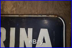 Vintage Purina Chows Embossed Feed Store Sign Metal