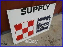 Vintage Purina Chows Feed Seed Farm Supply Checkerboard Metal Sign Print USA