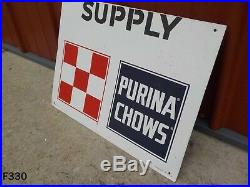 Vintage Purina Chows Feed Seed Farm Supply Checkerboard Metal Sign Print USA