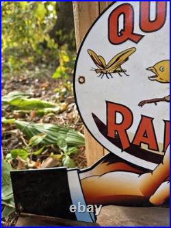 Vintage Quick Meal Gas Ranges Porcelain Heavy Metal Sign 12 X 8