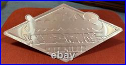 Vintage RARE Edelbrock POWER SPEED EQUIPMENT EMBOSSED Metal Sign Garage Gas