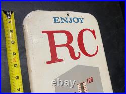 Vintage RC Cola Royal Crown advertising sign thermometer metal 25.5 x 9.5