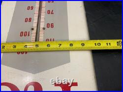 Vintage RC Cola Royal Crown advertising sign thermometer metal 25.5 x 9.5
