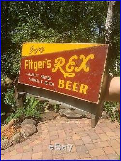 Vintage Rare Fitgers Beer Metal Tobacco Dispenser Display Sign Duluth MN