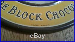Vintage Rare Frys Cartets Chocolate Tin/metal Mirrored Sign(original)round