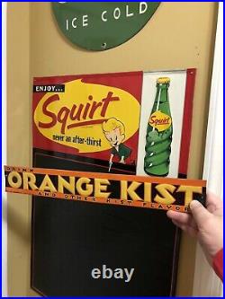 Vintage Rare Orange Kist Soda Sign Metal Old