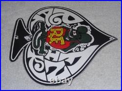 Vintage Ratfink Ace Of Spades 12 Porcelain Metal Gasoline & Oil Sign! Rat Fink