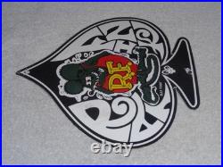 Vintage Ratfink Ace Of Spades 12 Porcelain Metal Gasoline & Oil Sign! Rat Fink