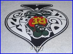 Vintage Ratfink Ace Of Spades 12 Porcelain Metal Gasoline & Oil Sign! Rat Fink