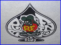 Vintage Ratfink Ace Of Spades 12 Porcelain Metal Gasoline & Oil Sign! Rat Fink