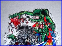 Vintage Ratfink Broken Heart? & Car Dr 12 Metal Rat Fink Ed Roth Gasoline Sign