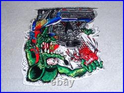 Vintage Ratfink Broken Heart? & Car Dr 12 Metal Rat Fink Ed Roth Gasoline Sign