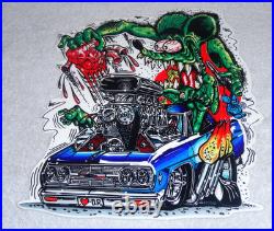 Vintage Ratfink Broken Heart? & Car Dr 12 Metal Rat Fink Ed Roth Gasoline Sign Vintage Ratfink Broken Heart? & Car Dr 12 Metal Rat Fink Ed Roth Gasoline Sign