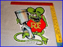 Vintage Ratfink Die-cut Rat Fink & Piston Ring 12 Metal Gasoline & Oil Sign Gas