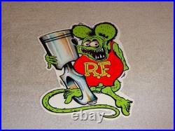 Vintage Ratfink Die-cut Rat Fink & Piston Ring 12 Metal Gasoline & Oil Sign Gas