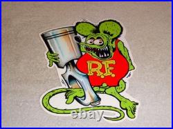 Vintage Ratfink Die-cut Rat Fink & Piston Ring 12 Metal Gasoline & Oil Sign Gas