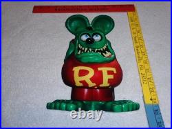 Vintage Ratfink Die-cut Rat Speed Shop 12 Metal Gasoline & Oil Sign Gas! Fink