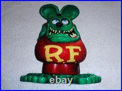 Vintage Ratfink Die-cut Rat Speed Shop 12 Metal Gasoline & Oil Sign Gas! Fink