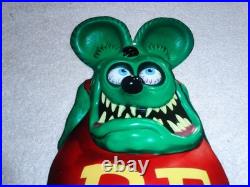 Vintage Ratfink Die-cut Rat Speed Shop 12 Metal Gasoline & Oil Sign Gas! Fink