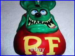 Vintage Ratfink Die-cut Rat Speed Shop 12 Metal Gasoline & Oil Sign Gas! Fink