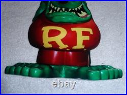 Vintage Ratfink Die-cut Rat Speed Shop 12 Metal Gasoline & Oil Sign Gas! Fink