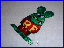 Vintage Ratfink Die-cut Rat Speed Shop 12 Metal Gasoline & Oil Sign Gas! Fink