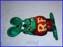 Vintage Ratfink Die-cut Rat Speed Shop 12 Metal Gasoline & Oil Sign Gas! Fink