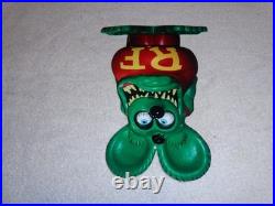 Vintage Ratfink Die-cut Rat Speed Shop 12 Metal Gasoline & Oil Sign Gas! Fink