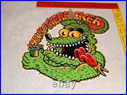 Vintage Ratfink Drinks Soda Can & You Mother Metal Ed Roth Gas Oil Rat Fink Sign