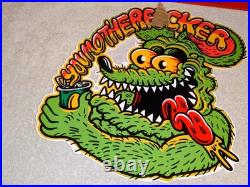 Vintage Ratfink Drinks Soda Can & You Mother Metal Ed Roth Gas Oil Rat Fink Sign