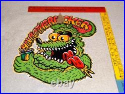 Vintage Ratfink Drinks Soda Can & You Mother Metal Ed Roth Gas Oil Rat Fink Sign