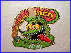 Vintage Ratfink Drinks Soda Can & You Mother Metal Ed Roth Gas Oil Rat Fink Sign