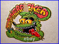 Vintage Ratfink Drinks Soda Can & You Mother Metal Ed Roth Gas Oil Rat Fink Sign