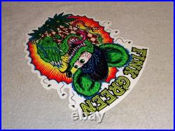 Vintage Ratfink Praying Fink Green Smoking 1' Enamel Metal Gasoline Oil Rat Sign