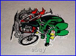 Vintage Ratfink Rides Motorcycle 12 Porcelain Metal Rat Fink Gasoline Oil Sign