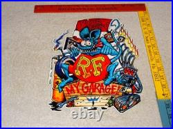 Vintage Ratfink Your House My Garage Porcelain Metal Rat Fink Gasoline Oil Sign