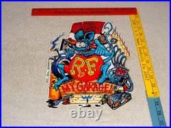 Vintage Ratfink Your House My Garage Porcelain Metal Rat Fink Gasoline Oil Sign