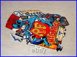 Vintage Ratfink Your House My Garage Porcelain Metal Rat Fink Gasoline Oil Sign