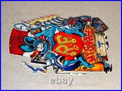 Vintage Ratfink Your House My Garage Porcelain Metal Rat Fink Gasoline Oil Sign