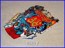 Vintage Ratfink Your House My Garage Porcelain Metal Rat Fink Gasoline Oil Sign