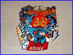 Vintage Ratfink Your House My Garage Porcelain Metal Rat Fink Gasoline Oil Sign
