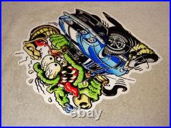 Vintage Ratfink +ford Shelby Cobra Car & Snake Metal Rat Fink Gasoline Oil Sign