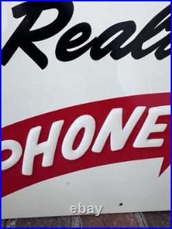 Vintage Real Estate Realtor For Sale Metal Sign Nos New Bohanna Merchants Co Mi