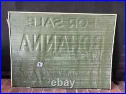 Vintage Real Estate Realtor For Sale Metal Sign Nos New Bohanna Merchants Co Mi