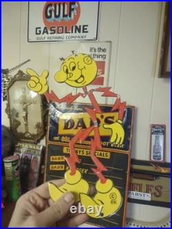 Vintage Reddy Kilowatt Electric Power Company Porcelain Metal Sign Rare